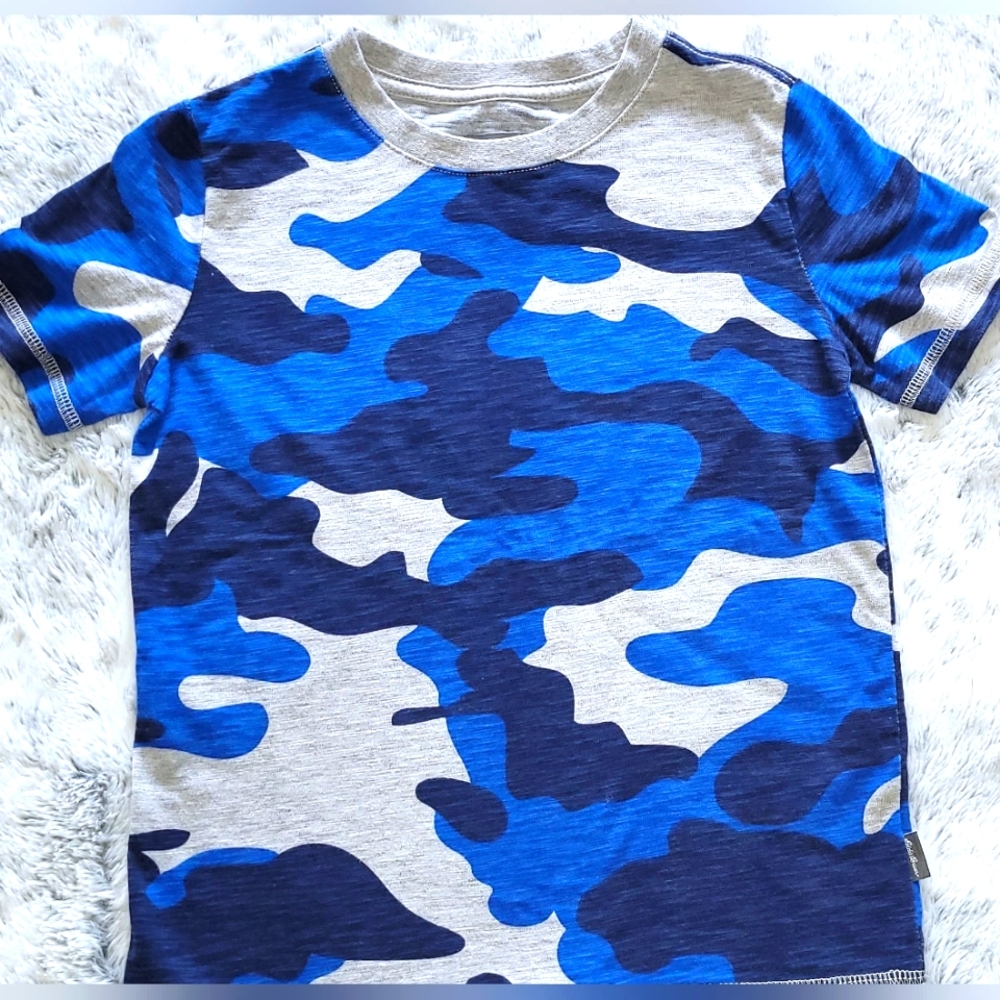 Eddie Bauer Blue Camo T-shirt Boys Small